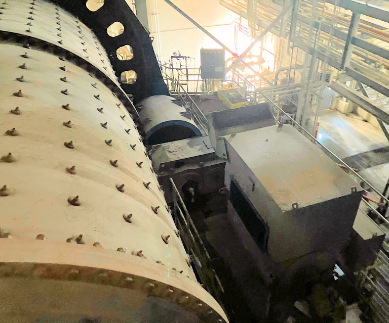 Used Svedala 15' W X 29' L Ball Mill With 3750 Hp Motor)